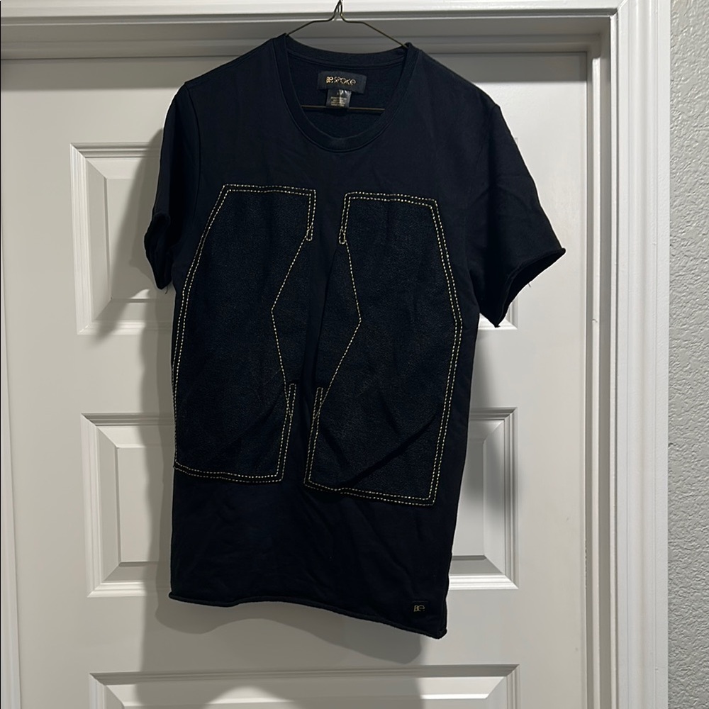 BESPOKE Black Tee with Contrast Stitching